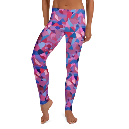 Pink Noise Garden on a Leggings