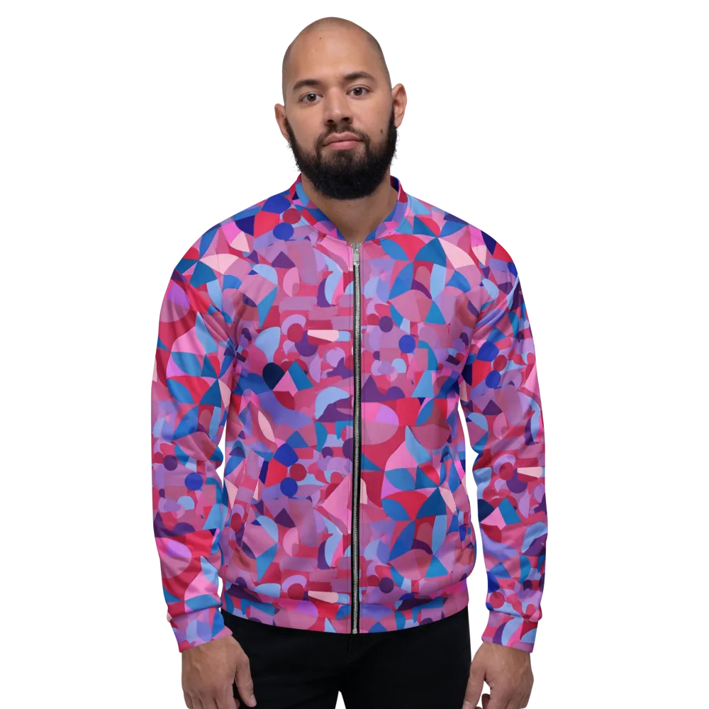 Pink Noise Garden on Bomber Jacket — Front
