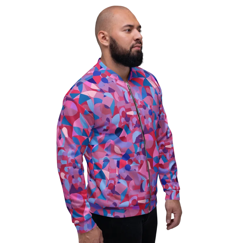 Pink Noise Garden on Bomber Jacket — Right