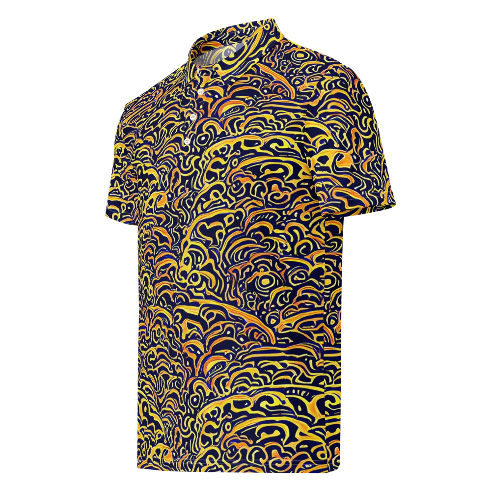 Electric Midnight on Men's Slim Fit Polo Shirt — Left Front