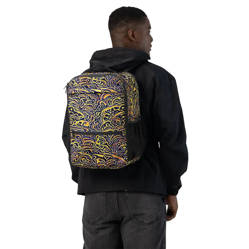 Electric Midnight on Utility Backpack — Back