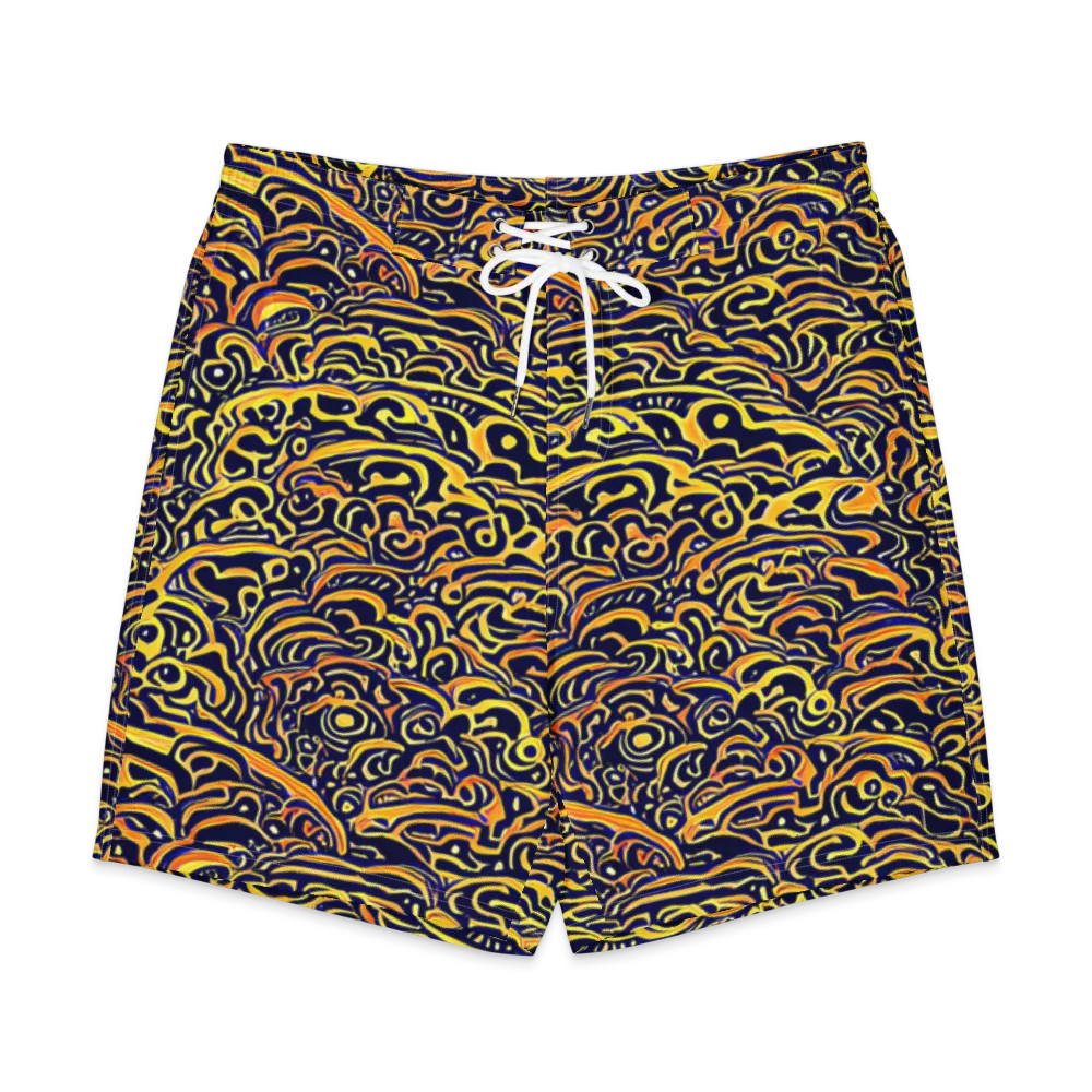 Electric Midnight on Men's Board Shorts — Front