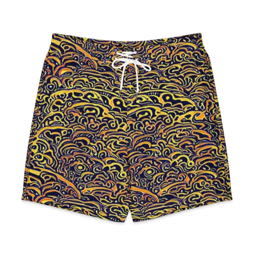 Electric Midnight on a Men's Board Shorts