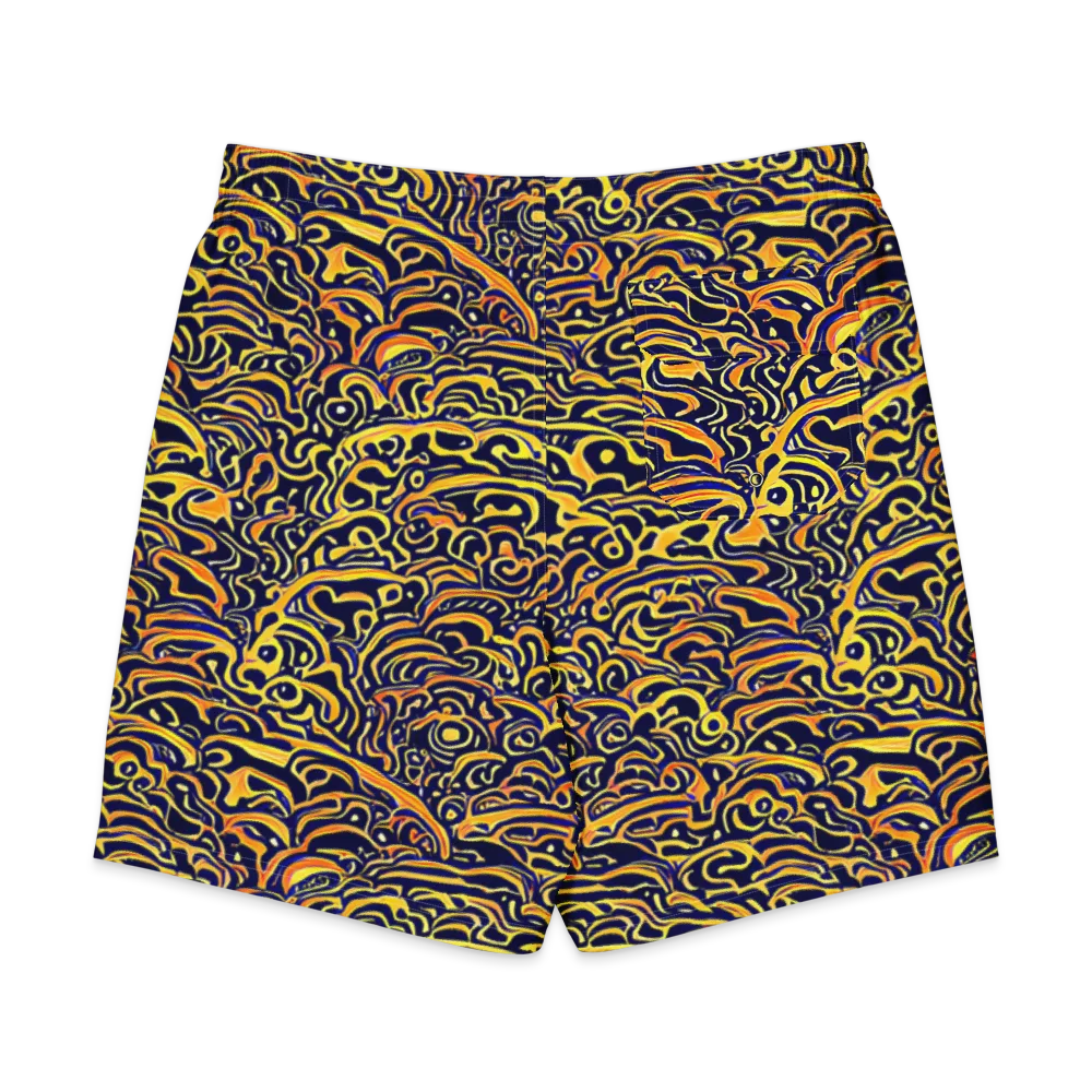 Electric Midnight on Men's Board Shorts — Back
