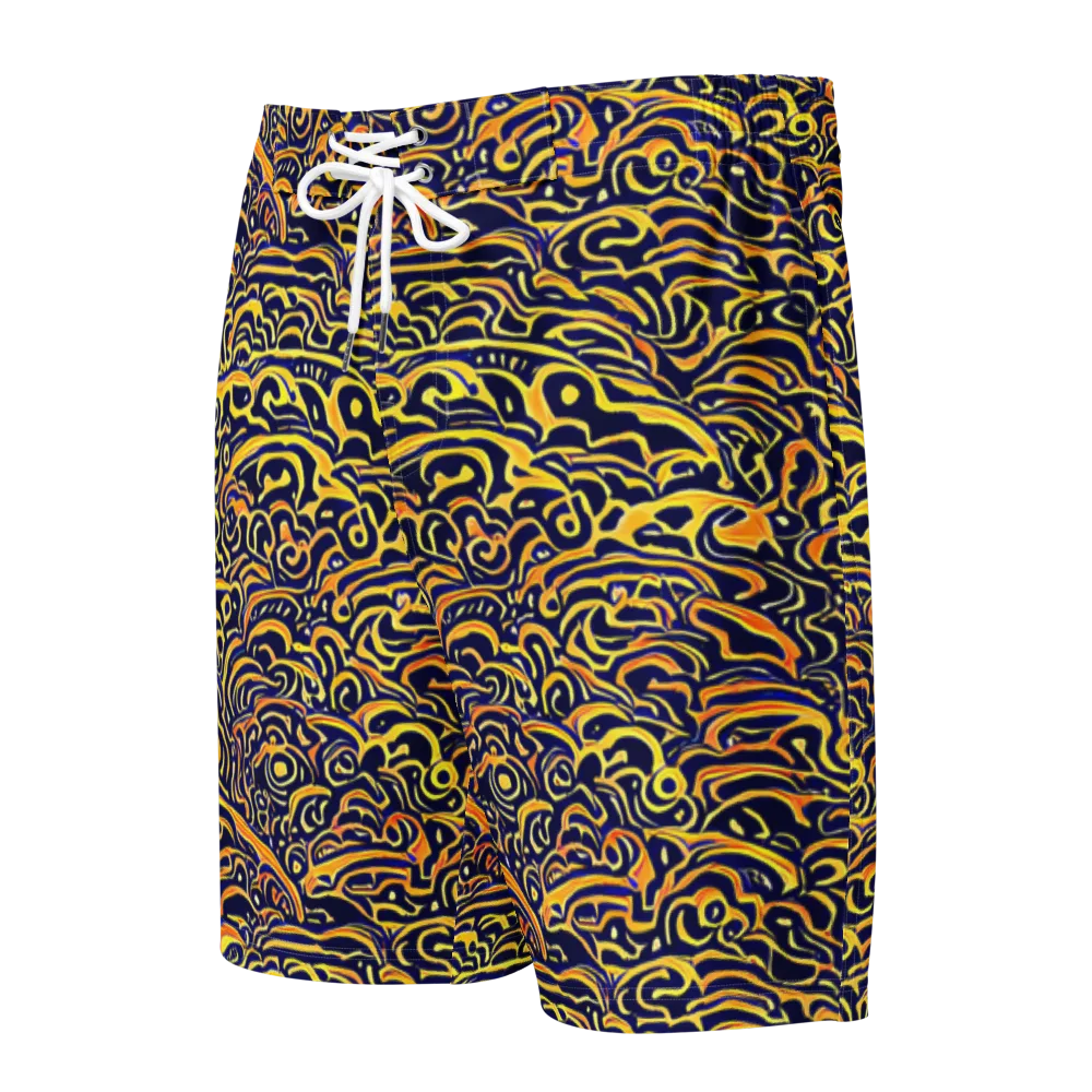 Electric Midnight on Men's Board Shorts — Front