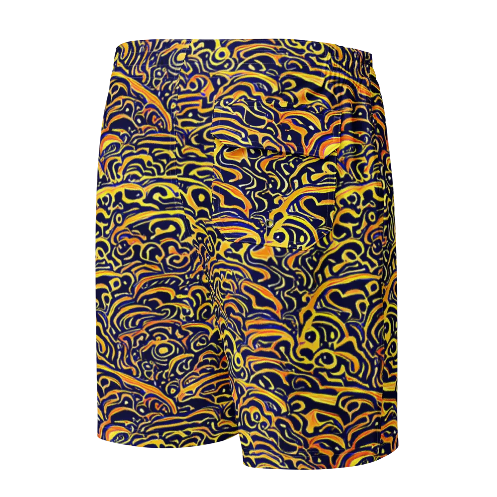 Electric Midnight on Men's Board Shorts — Back