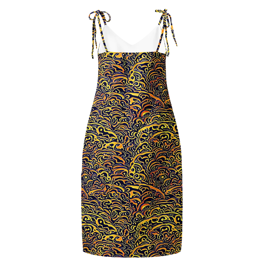 Electric Midnight on Slip Dress — Back