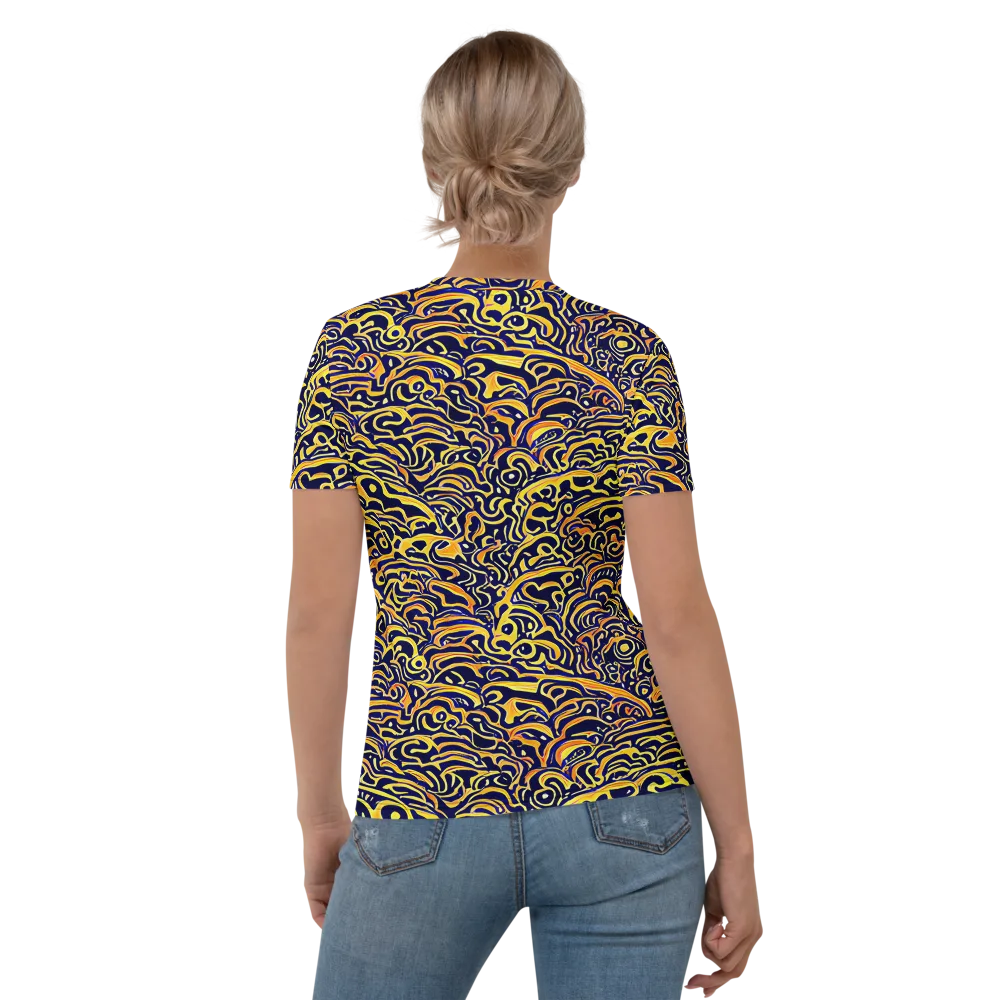 Electric Midnight on Women's Crew Neck T-Shirt — Back