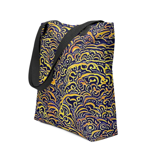 Electric Midnight on a Tote Bag