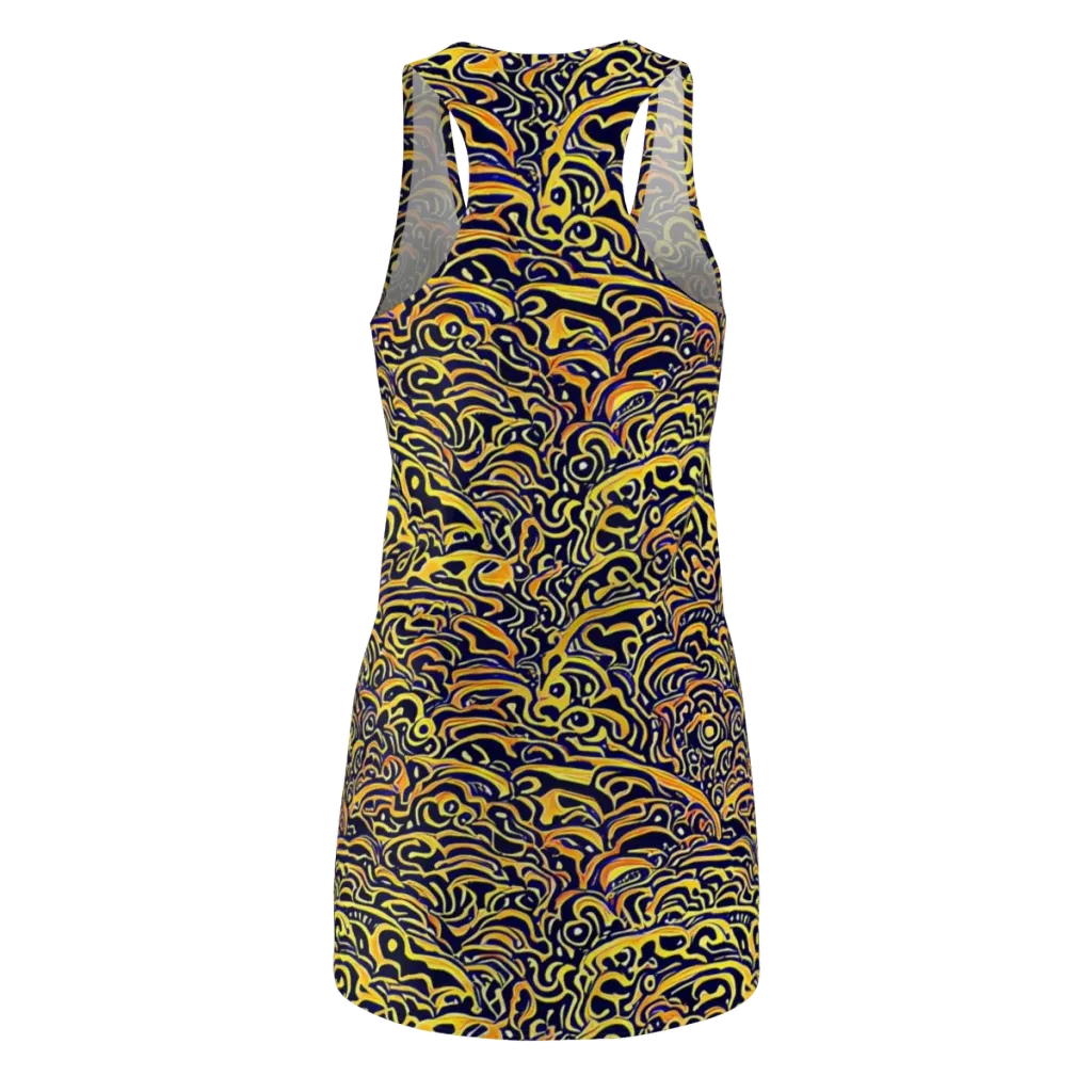 Electric Midnight on Racerback Dress — Back