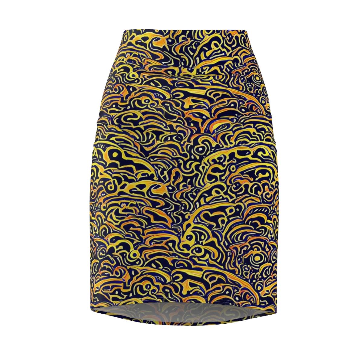 Electric Midnight on Pencil Skirt — Front