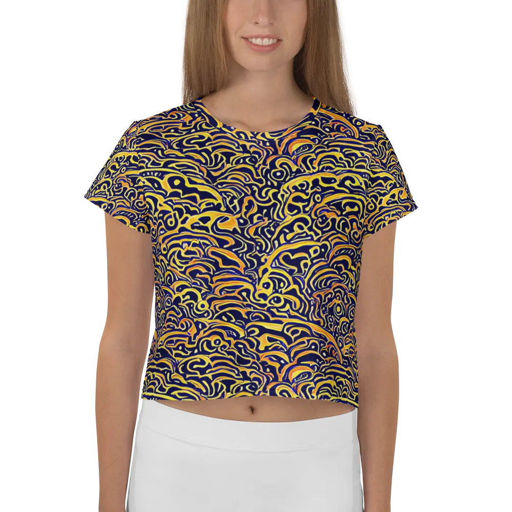Electric Midnight on Crop Tee — Front