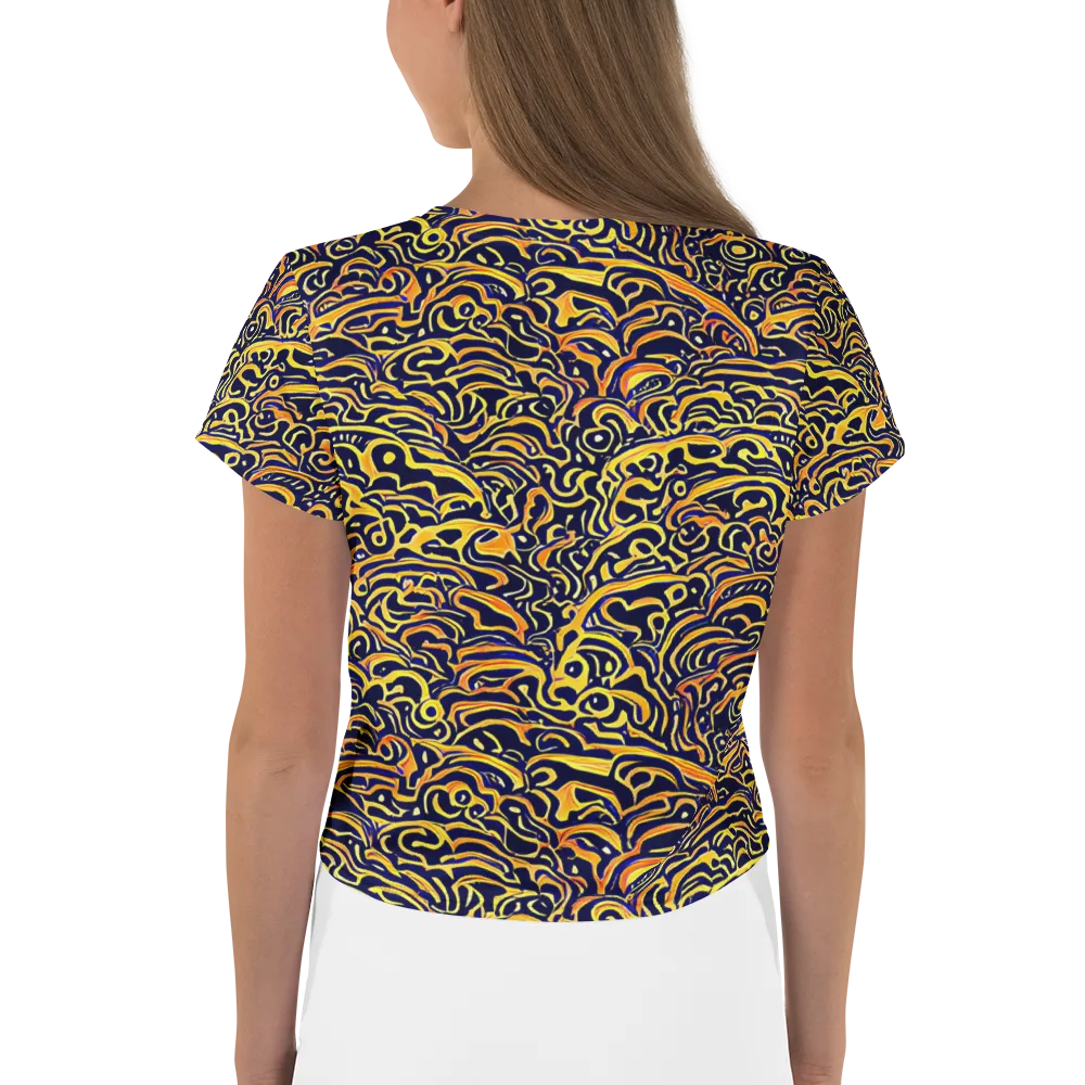 Electric Midnight on Crop Tee — Back