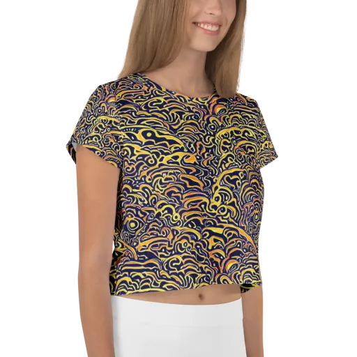 Electric Midnight on a Crop Tee