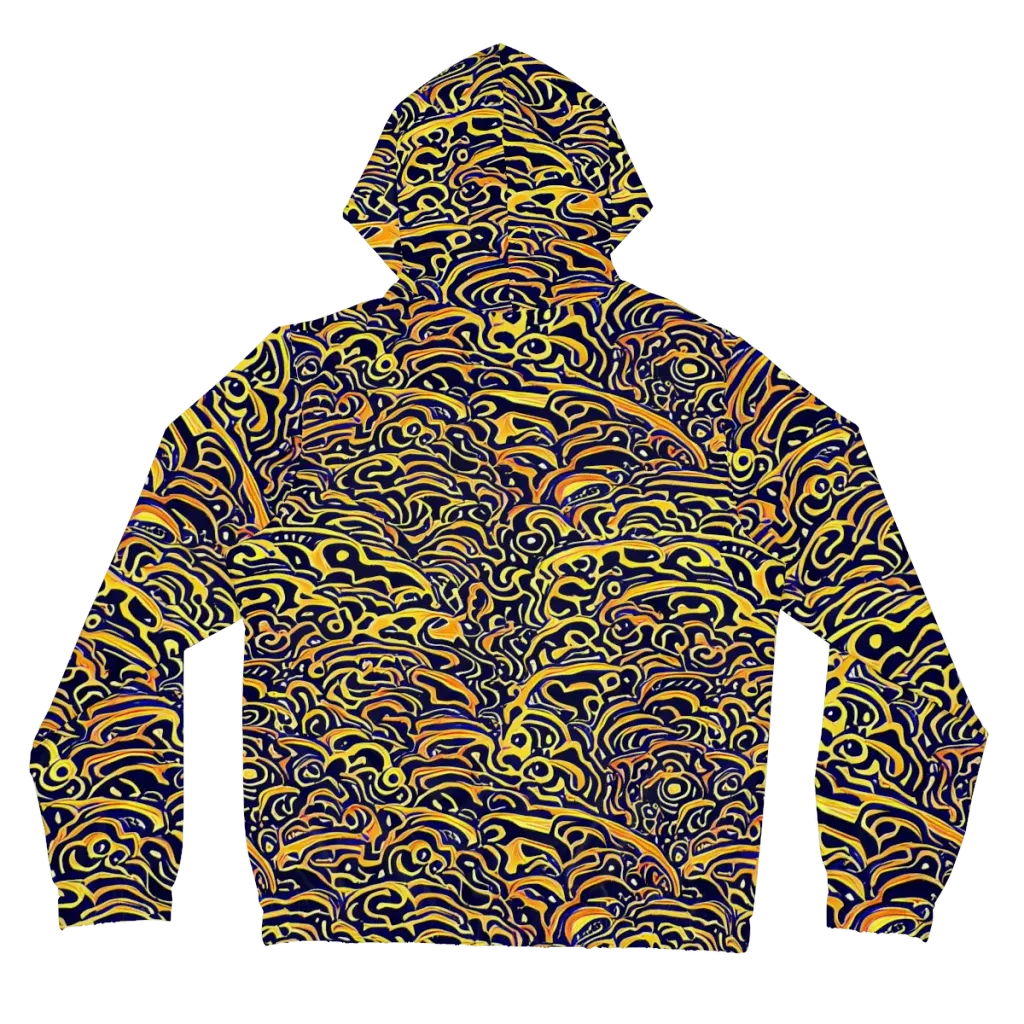 Electric Midnight on Women's Full-Zip Hoodie — Back