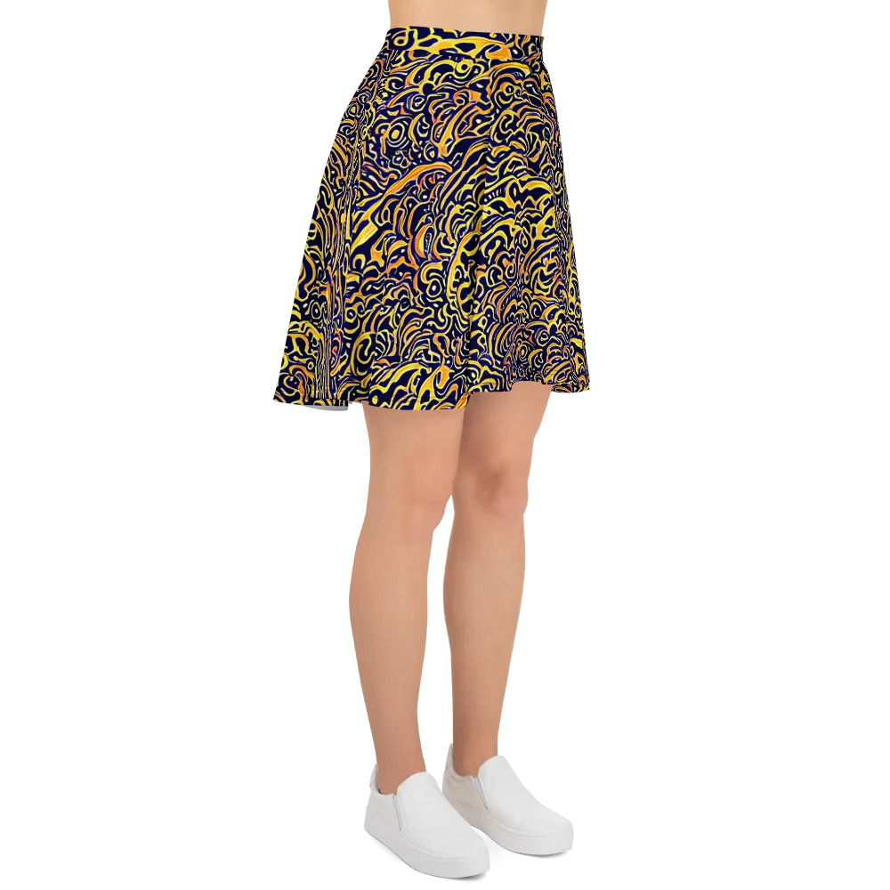 Electric Midnight on Skater Skirt — Right