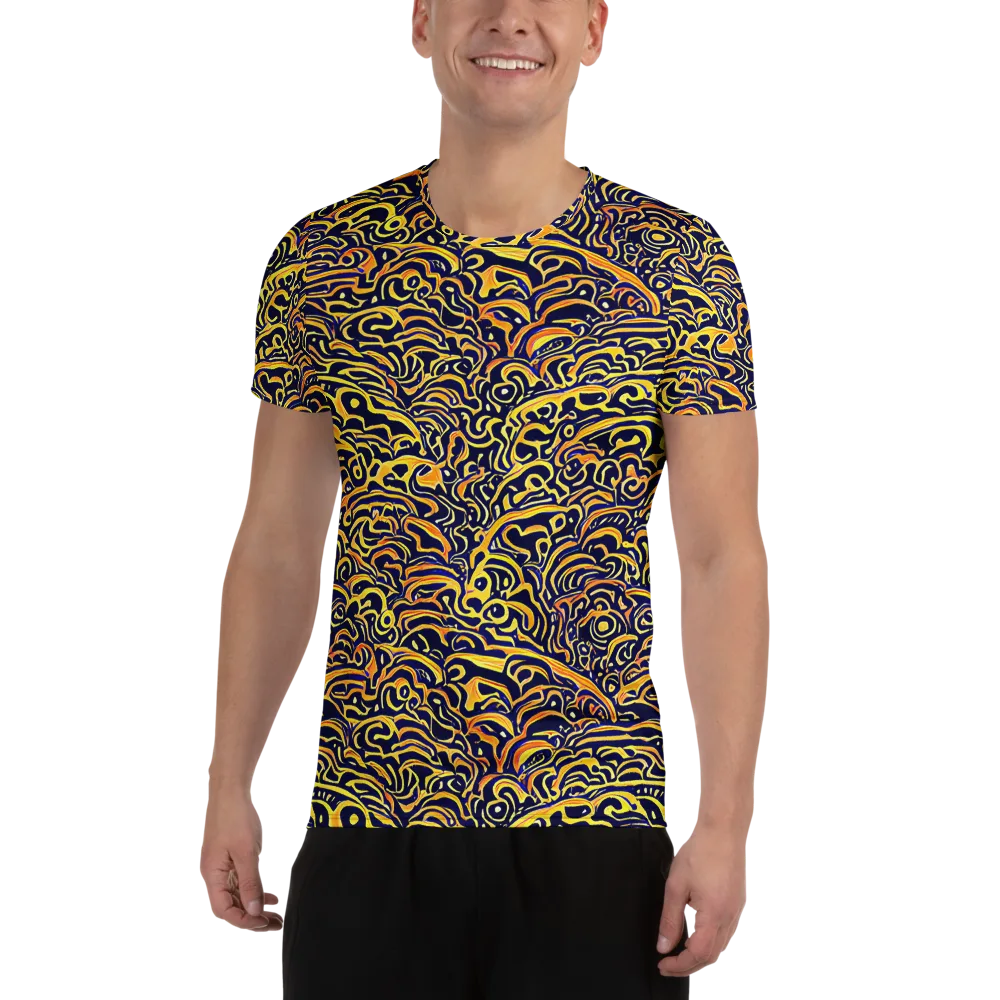 Electric Midnight on Men's Athletic T-Shirt — Front