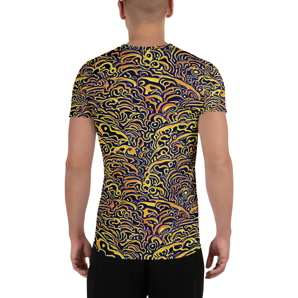 Electric Midnight on Men's Athletic T-Shirt — Back
