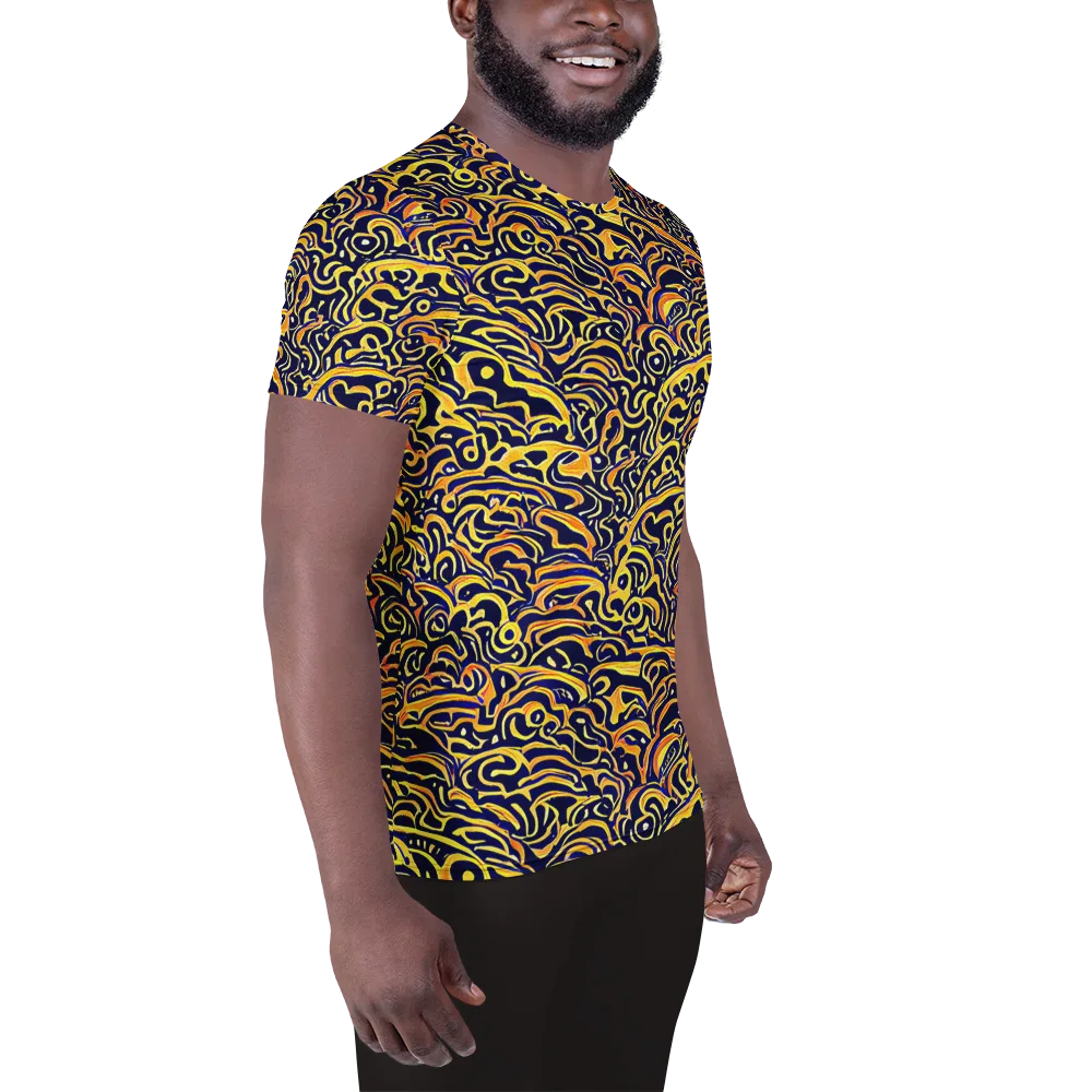 Electric Midnight on Men's Athletic T-Shirt — Right