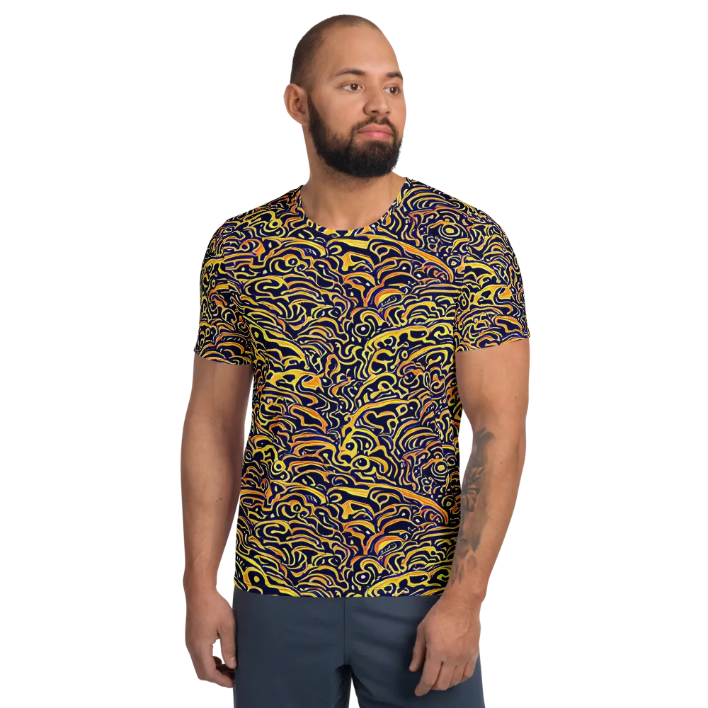 Electric Midnight on Men's Athletic T-Shirt — Front