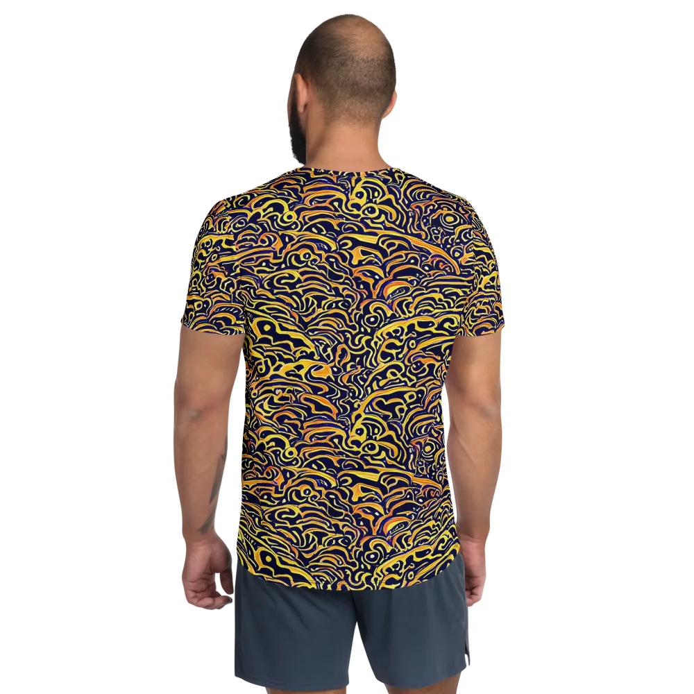 Electric Midnight on Men's Athletic T-Shirt — Back