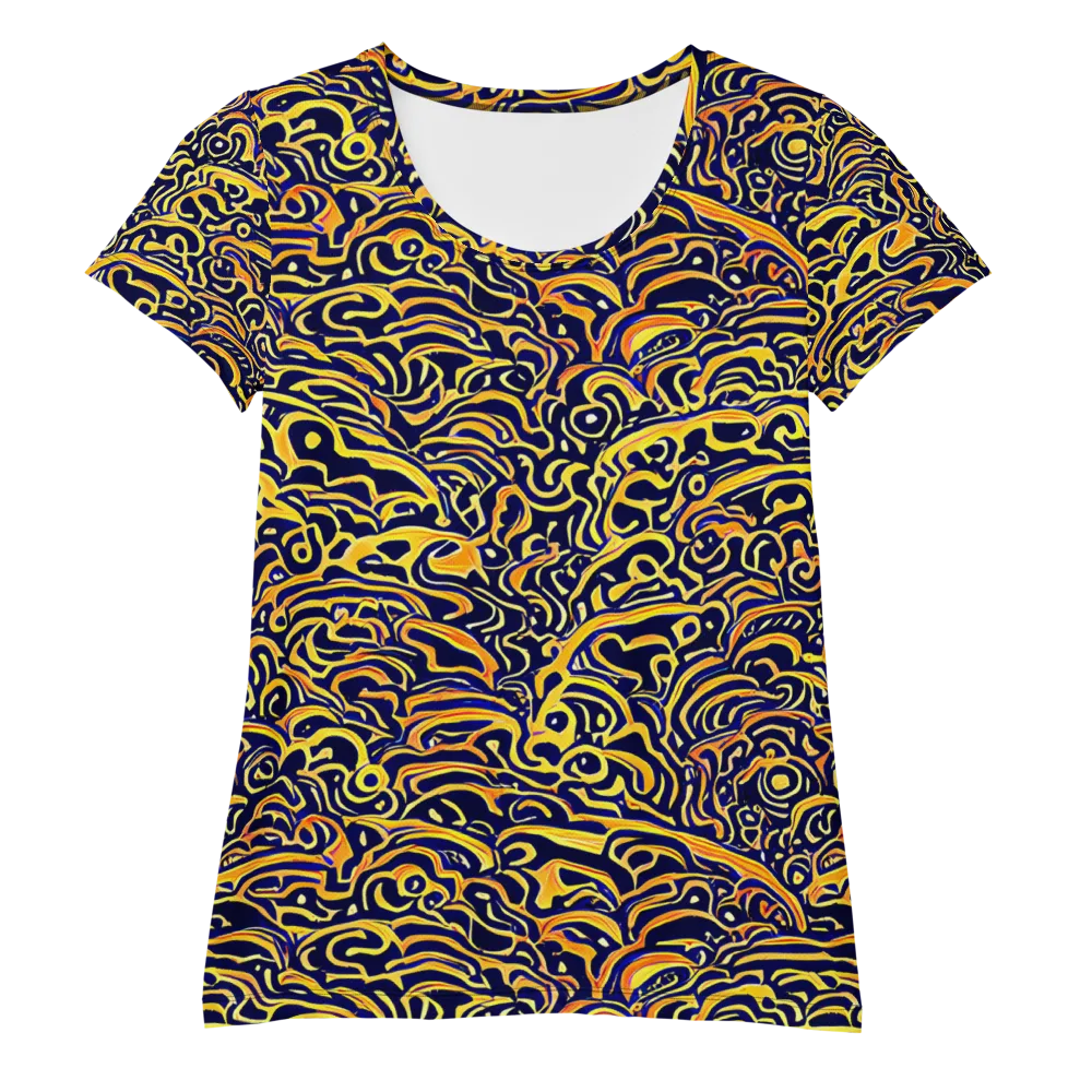 Electric Midnight on Women's Athletic T-Shirt — Front