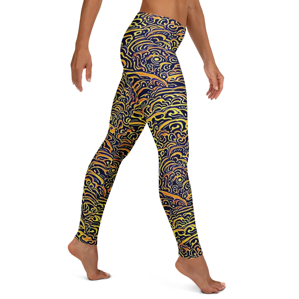 Electric Midnight on Leggings — Right