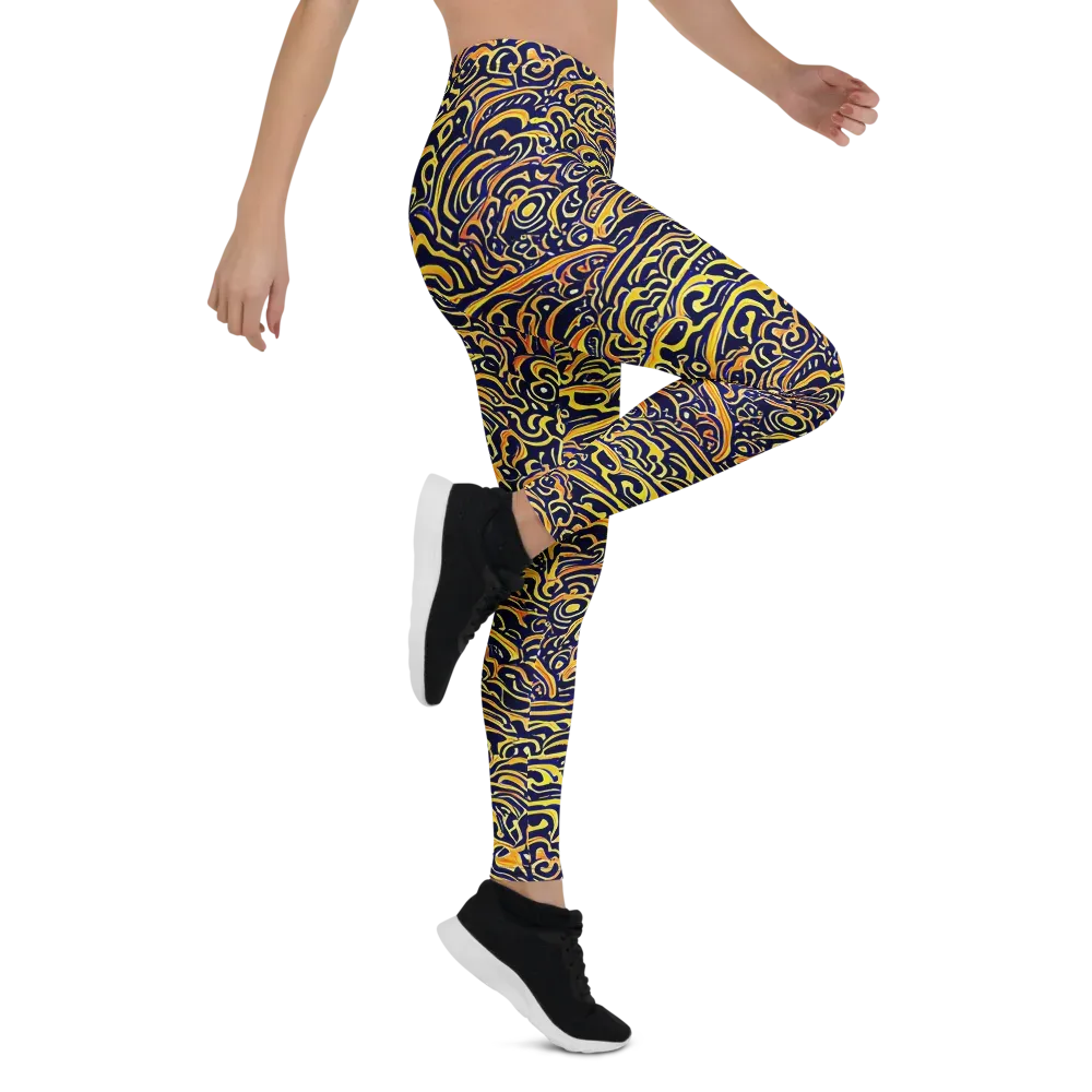 Electric Midnight on Leggings — Right