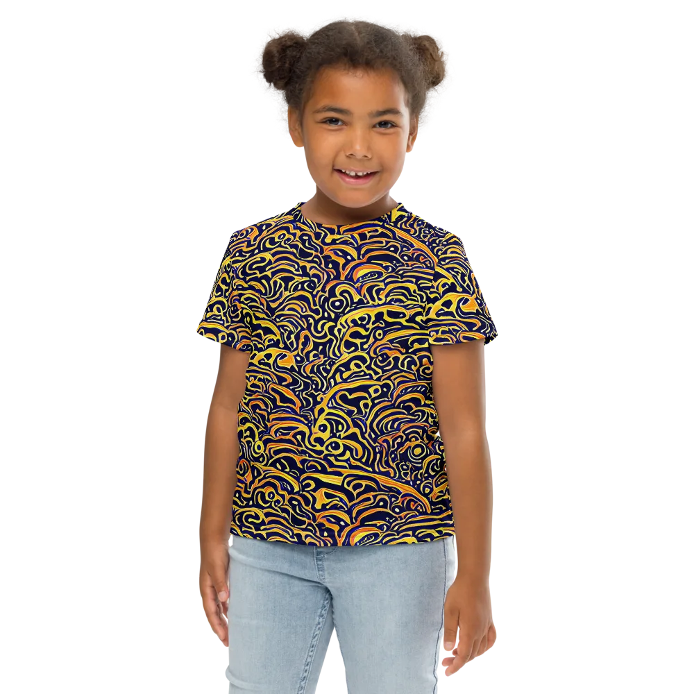 Electric Midnight on Kids Crew Neck T-Shirt — Front