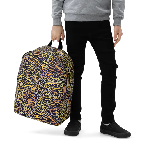 Electric Midnight on a Minimalist Backpack