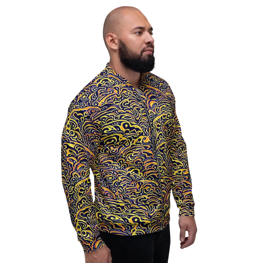 Electric Midnight on Bomber Jacket — Right