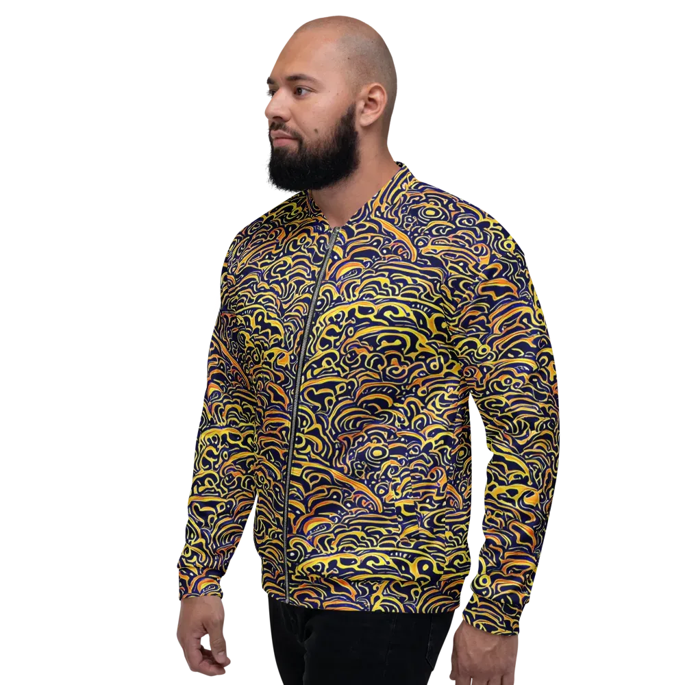 Electric Midnight on Bomber Jacket — Left