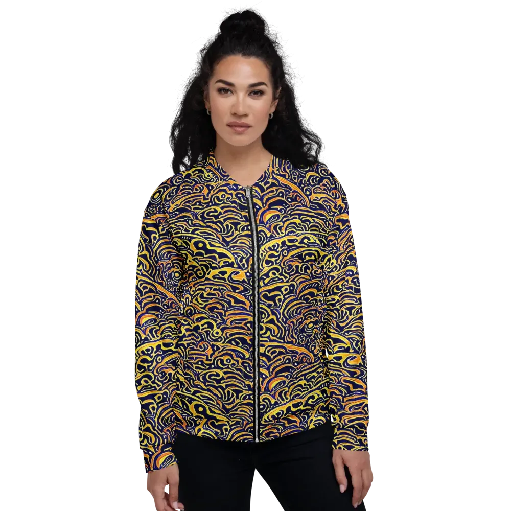 Electric Midnight on Bomber Jacket — Front