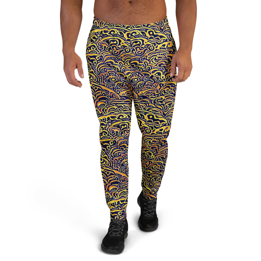 Electric Midnight on Men's Joggers — Front