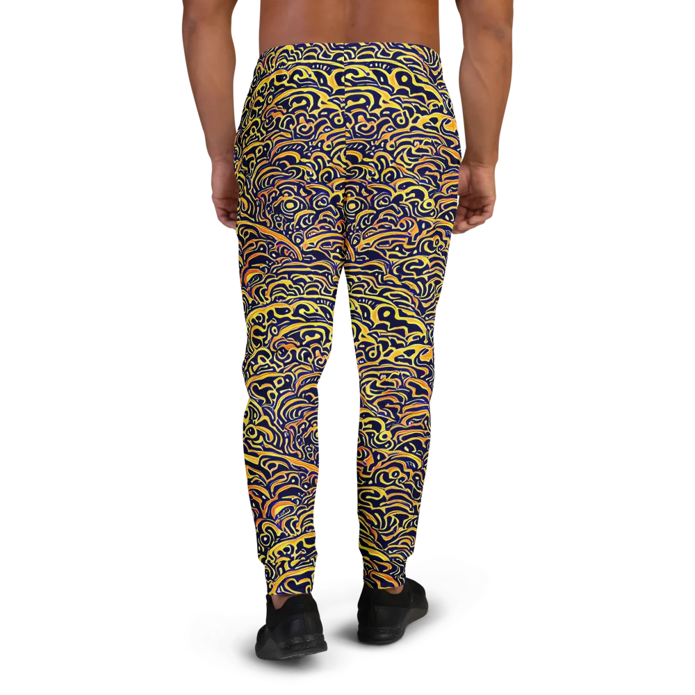 Electric Midnight on Men's Joggers — Back