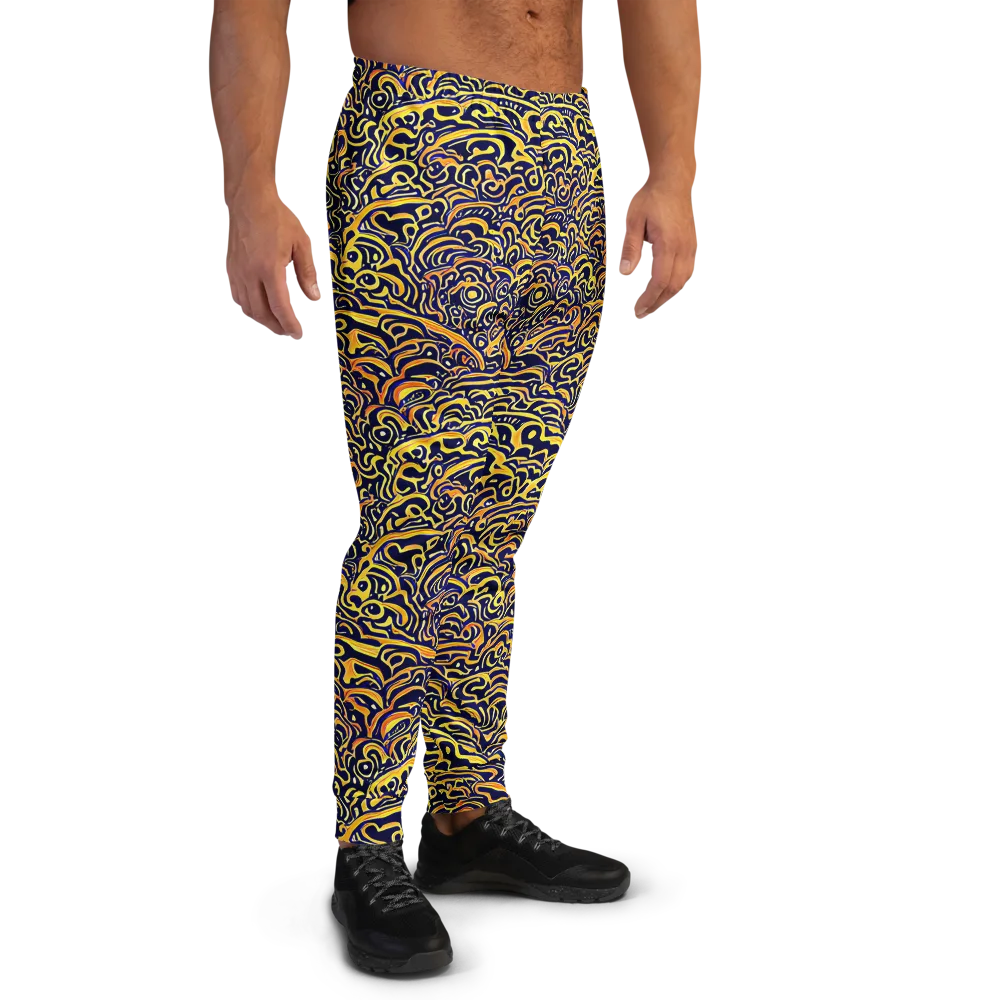 Electric Midnight on Men's Joggers — Right
