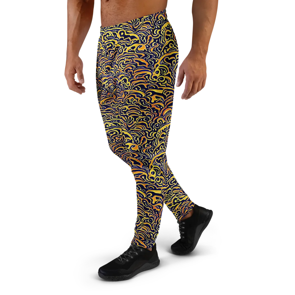 Electric Midnight on Men's Joggers — Left
