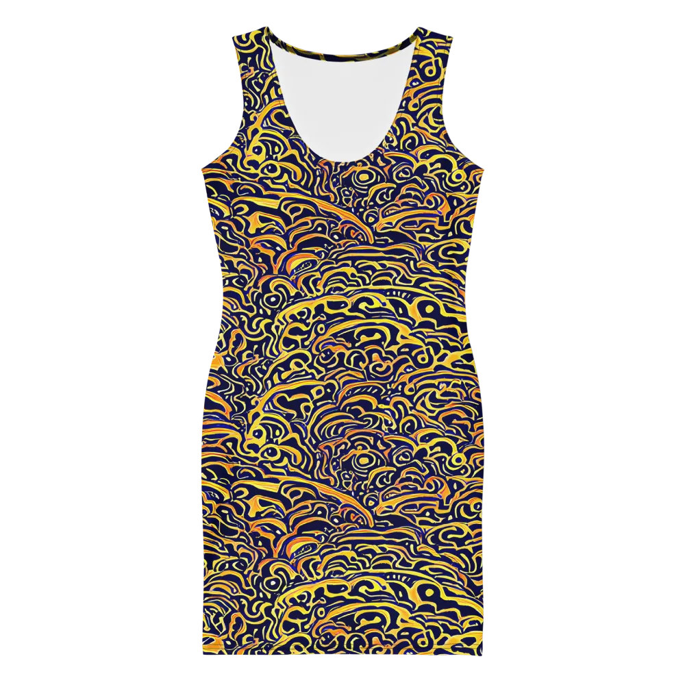 Electric Midnight on Bodycon Dress — Front