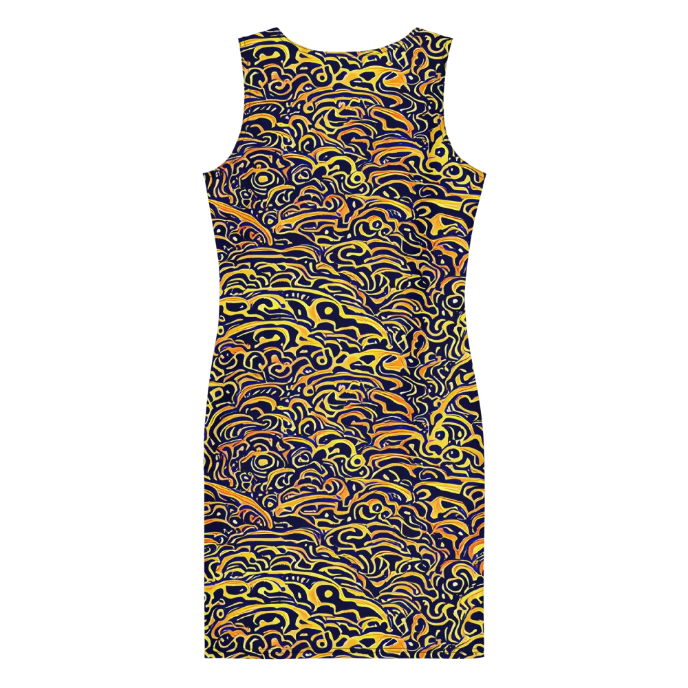 Electric Midnight on Bodycon Dress — Back