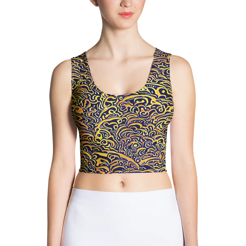 Electric Midnight on Crop Top — Front