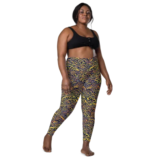 Electric Midnight on a Leggings with Pockets