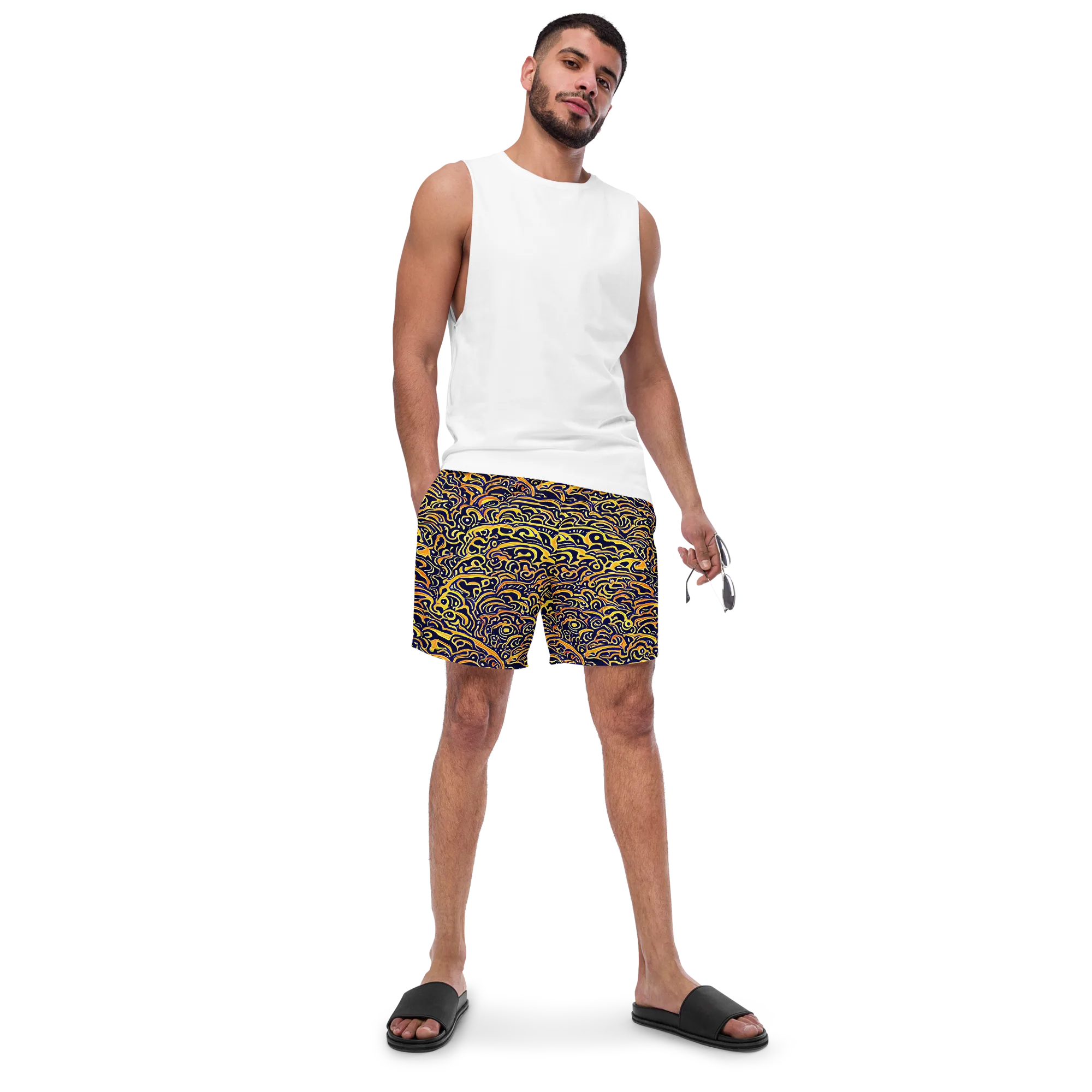 Electric Midnight on Swim Trunks — Front