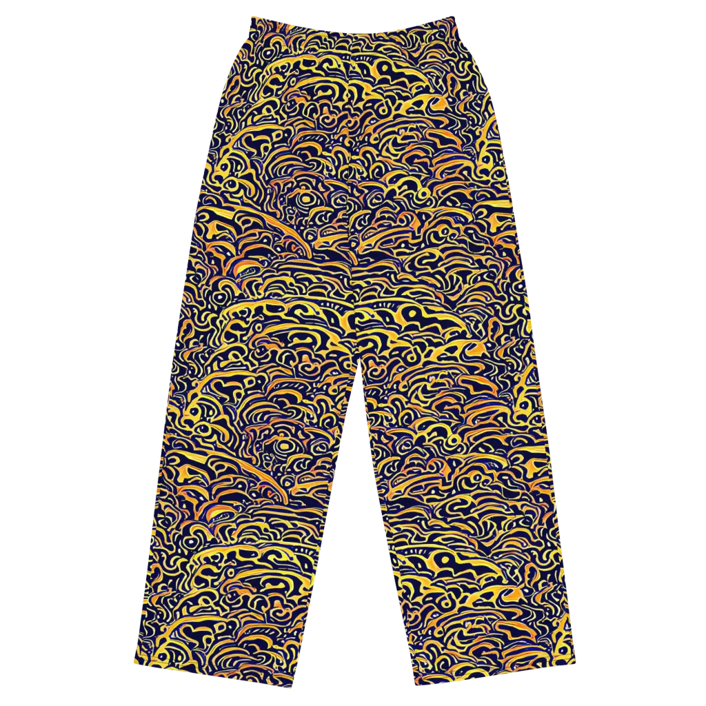 Electric Midnight on Wide-Leg Pants — Front