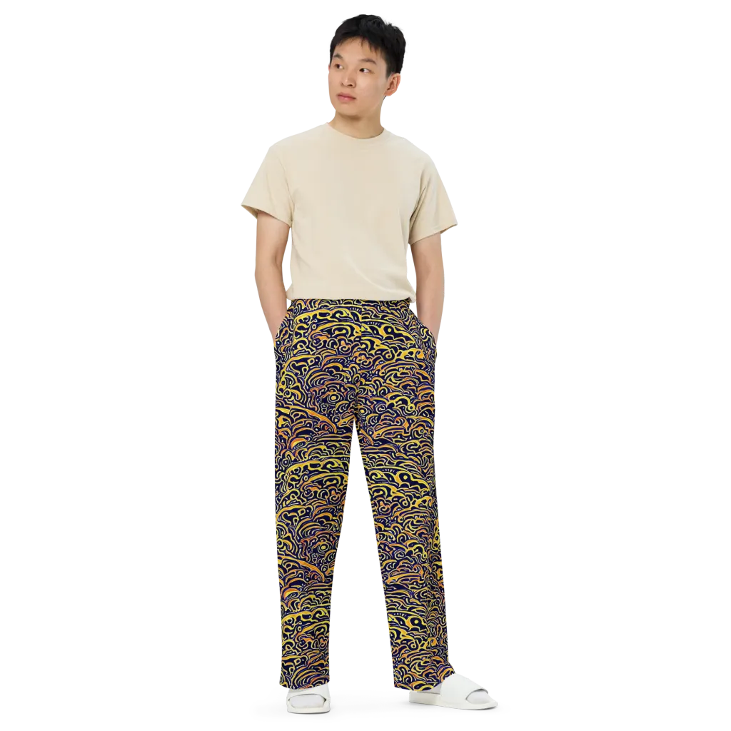Electric Midnight on Wide-Leg Pants — Front