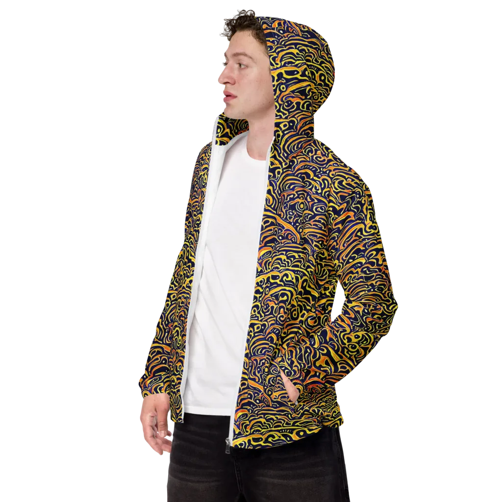 Electric Midnight on Men's Windbreaker — Left Front
