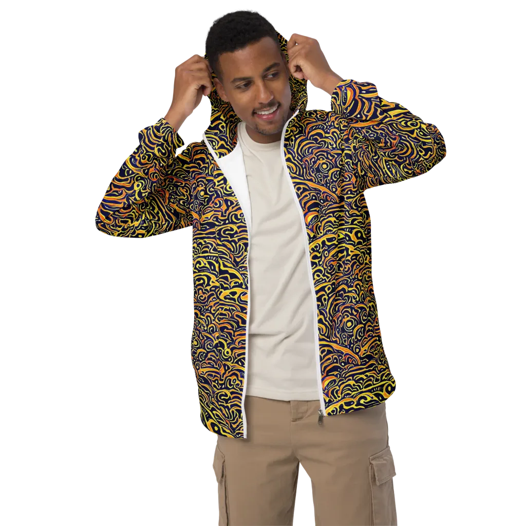 Electric Midnight on Men's Windbreaker — Front