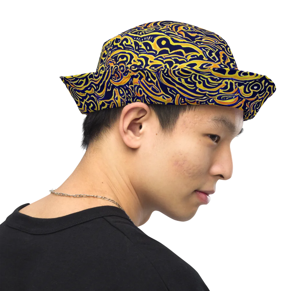 Electric Midnight on Reversible Bucket Hat — Right Outside