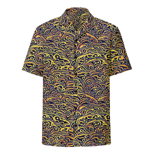 Electric Midnight on a Button Shirt