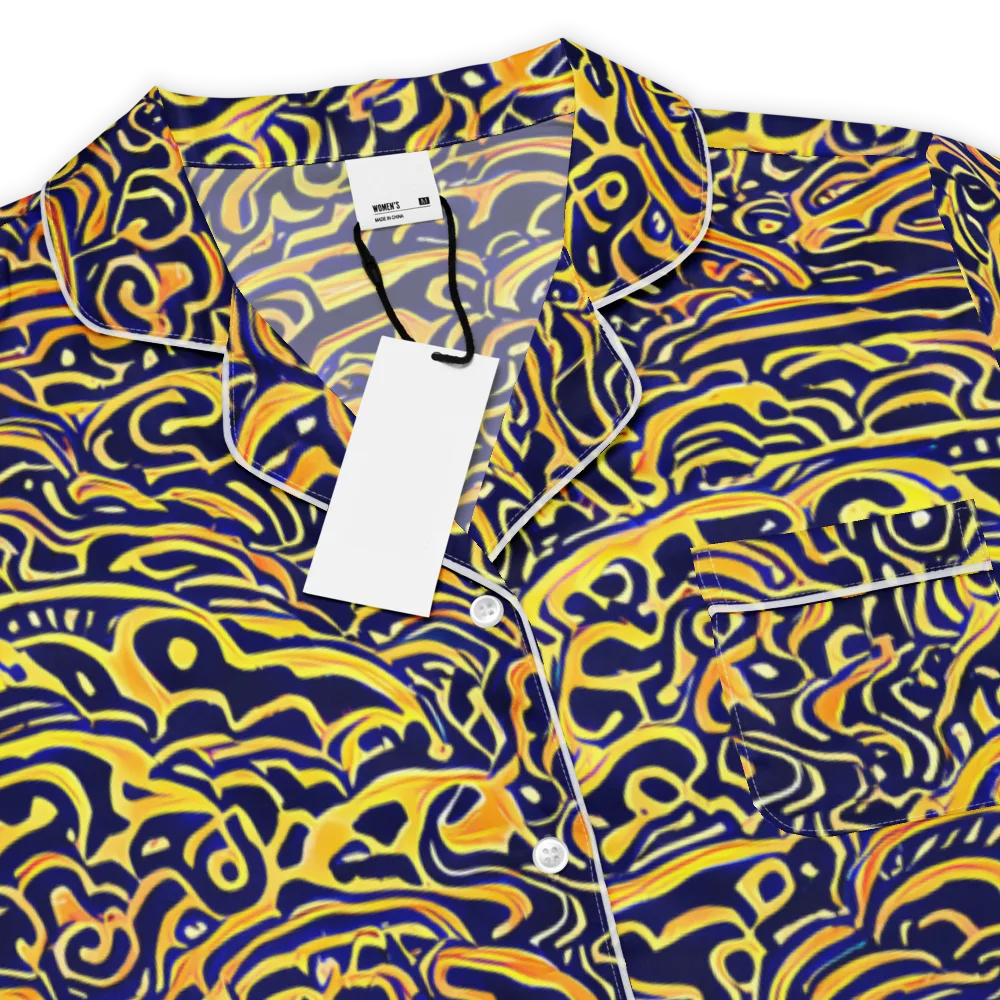 Electric Midnight on Women's Short Sleeve Pajama Top — Product details