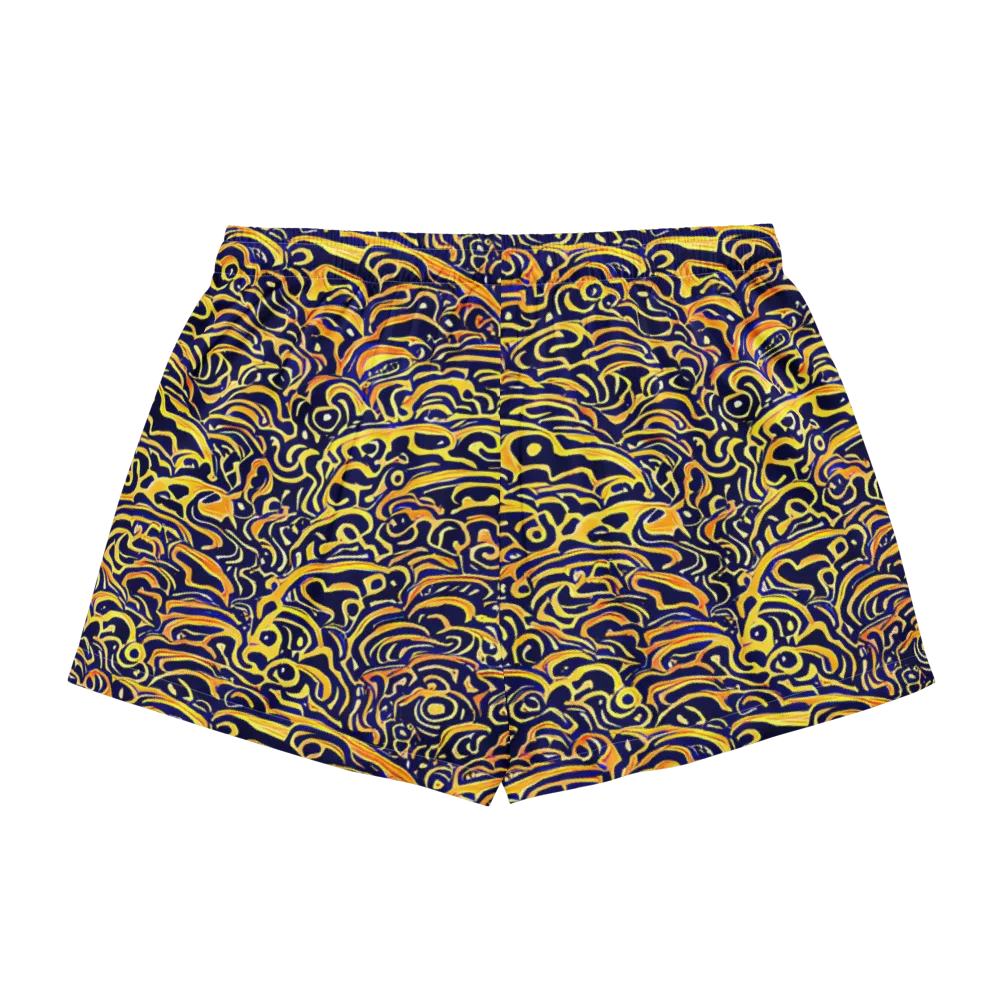 Electric Midnight on Women's Pajama Shorts — Back